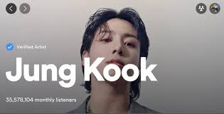 monthly listeners Jungkook Surpasses BTS with Over 35.5 Million Monthly Listeners on Spotify