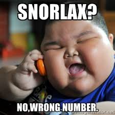 snorlax? no,wrong number. - fat chinese kid | Meme Generator via Relatably.com