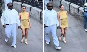 Kanye West’s wife Bianca Censori goes shoeless at Disneyland in new outrageous outfit choice