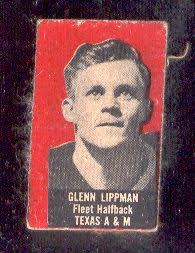 1950 Topps Felt Back Football- Glenn Lippman, Texas A&amp; M- RC! - 499_156733a_lg