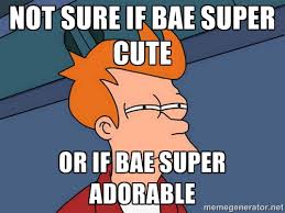 Not sure if bae super cute Or if bae super adorable - Futurama Fry ... via Relatably.com