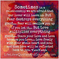 Fear Of Love Quotes. QuotesGram via Relatably.com