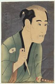 Toshusai Sharaku, Onoe Matsusuke as Matsushita Mikinoshin, Edo period, 1794-95, Polychrome wood block print, ink and colors on mica ground paper - 243r35f1359223512468