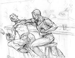 Image result for pictures of a cartoon bar fight