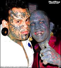 Meet body modification artist and superstar Emilio Gonzalez (left) and performance artist Lucky Diamond Rich (right) at the Smack Party in NYC. - 200606232055-pix1