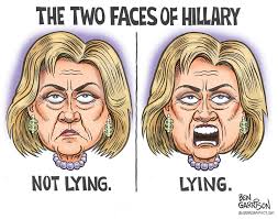 Image result for 2 faced hillary