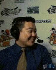 James Chen Laughing James Chen Excitement &amp; Laughter Reaction Fighting game commentator James Chen reacting after a game announcement. - James-Chen-Laughing