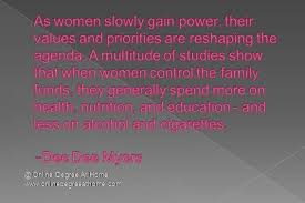 Funny education quotes. As women slowly gain power, their values ... via Relatably.com