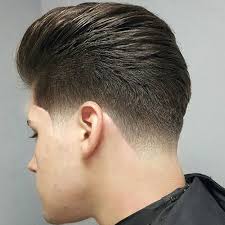 Hasil gambar untuk skin fade pompadour haircut