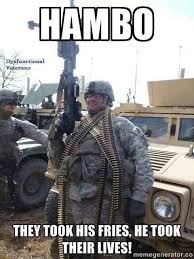Hambo: They took his fries, he took their lives. | Firearms ... via Relatably.com