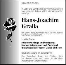 Hans-Joachim Gralla-Neubranden | Nordkurier Anzeigen
