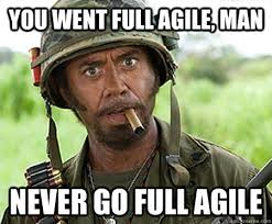 You went full agile, man never go full agile - Full retard - quickmeme via Relatably.com