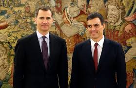 Image result for El rey de España le propuso al socialista Pedro Sánchez que intente formar gobierno