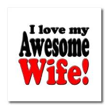 Amazon.com: EvaDane - Funny Quotes - I love my awesome wife, Red ... via Relatably.com