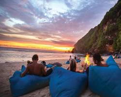 relaxing on the beach in Bali