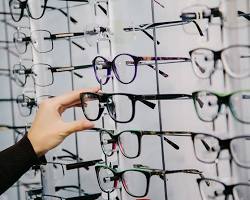 Image of variety of eyeglasses frames on display at Eyewa Optical
