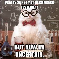 Pretty Sure I Met Heisenberg Yesterday But Now Im Uncertain ... via Relatably.com