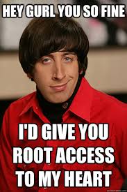 HEY GURL YOU SO FINE I&#39;D GIVE YOU ROOT ACCESS TO MY HEART - Pickup ... via Relatably.com