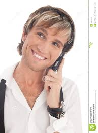 Smiling fashionable man calling by mobile phone - smiling-fashionable-man-calling-mobile-phone-16211677