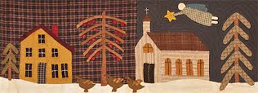 Silent Night applique quilt detail by Norma Whaley