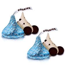 Blue Foiled Hershey's Kisses Cookies n' Creme Candy - 60-Pc. Bag ...