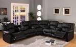 Black leather sectionals