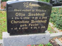 Grab von Christine Boekhoff (geb. Fecht) (15.08.1908-24.03.1968 ...
