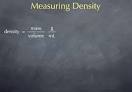 The unit for measuring density is