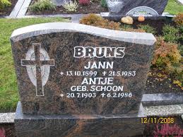 Grab von Antje Bruns (geb. Schoon) (20.07.1903-06.02.1986 ...