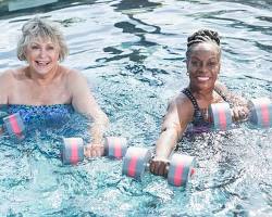 Water aerobics exercise for seniors