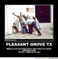 PLEASANT GROVE TX... - Hands up dog Meme Generator Posterizer via Relatably.com