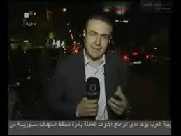 بالفيديو>ضرب مراسل التلفزيون السورى"بالجزمه"على الهواء