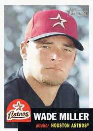 Wade Miller was the Astros&#39; 20th round pick in the 1996 draft and had a career 62-46 record with the Astros, Red Sox and Cubs. - 2002-topps-heritage-wade-miller
