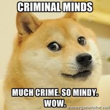 Criminal Minds Much Crime. So Mindy. Wow. - Dogeeeee | Meme Generator via Relatably.com