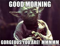 Good morning Gorgeous you are! Mmmmm - Yoda | Meme Generator via Relatably.com
