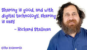 Sharing is good - Richard Stallman - The KolaveriDi via Relatably.com