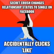 Secret crush changes relationship status to single on facebook ... via Relatably.com