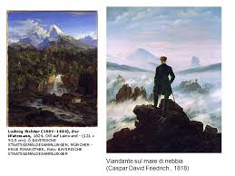 Risultati immagini per dipinto di Caspar Friedrich alpi