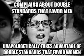 complains about double standards that favor men unapologetically ... via Relatably.com