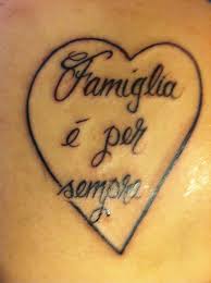 Family is forever tattoo in Italian(: nothing more beautiful then ... via Relatably.com