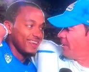 Jim Mora Brett Hundley Jim Mora may have hinted during his interview following UCLA&#39;s 35-14 win over crosstown rival USC that quarterback Brett Hundley will ... - jim-mora-brett-hundley
