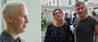Left: MoMA PS1 director Klaus Biesenbach. Right: Artist Maurizio Cattelan (right) - article02