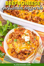 Beef & Cheese Enchilada Casserole (Low-Carb) - Plain Chicken