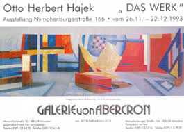 Otto Herbert Hajek: Biographie - Otto_Hajek_Ausstellung_Galerie_von_Abercron_1993