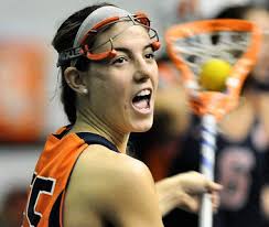 John Berry / The Post-StandardMichelle Tumolo passes the ball during the Syracuse University women&#39;s lacrosse team practice held in February inside of ... - 11143333-large