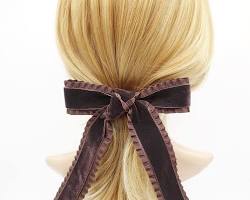 VeryShine Basic Velvet Frill Hair Bow