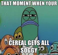 THAT MOMENT WHEN YOUR CEREAL GETS ALL SOGGY - Serious Fish ... via Relatably.com