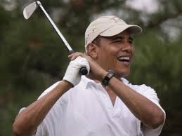 Image result for President Obama on golf course picture