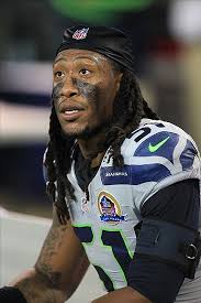 Dec 16, 2012; Toronto, Ontario, Canada; Seattle Seahawks defensive end Bruce Irvin (51) on the bench against the Buffalo Bills during the second half at the ... - 6856998