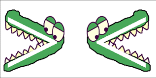 Image result for crocodile greater than less than